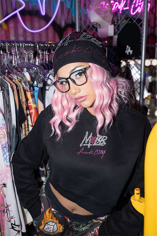 FC STONE CREW SWEAT -BLACK- (LADIES)