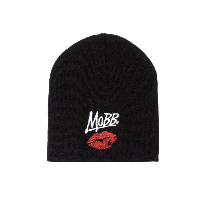GLITTER KISS BEANIE -BLACK-