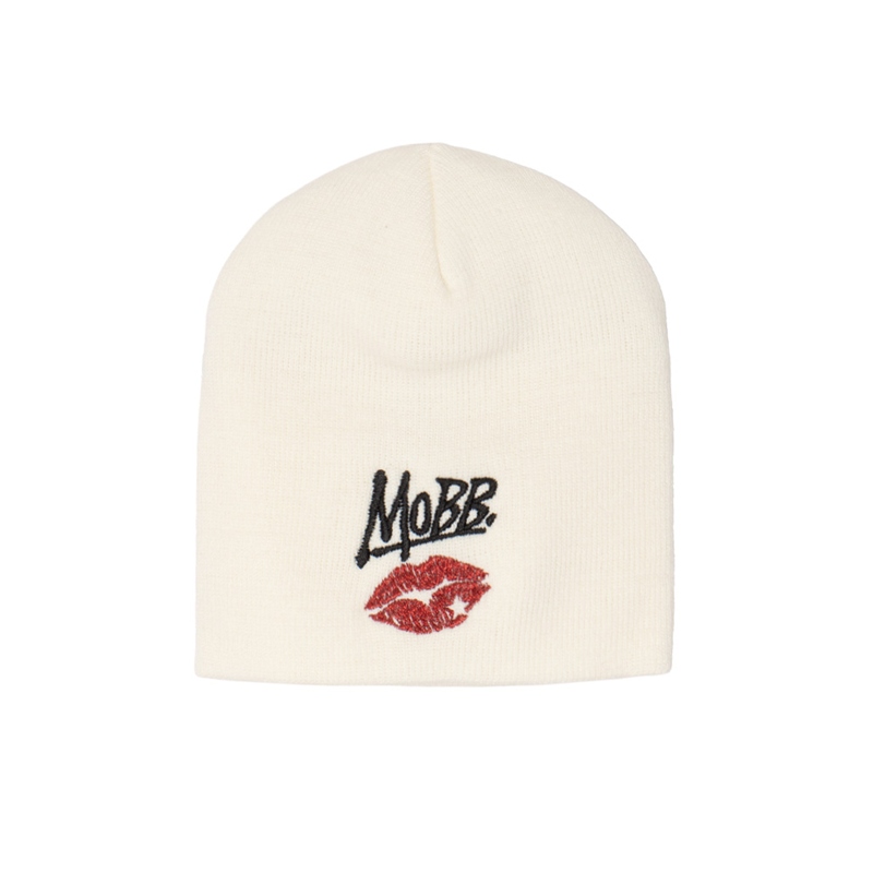 GLITTER KISS BEANIE -WHITE-