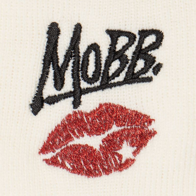GLITTER KISS BEANIE -WHITE-