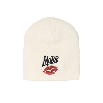 GLITTER KISS BEANIE -WHITE-