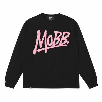 (P)OG L/S T-SHIRT -BLACK×PINK-