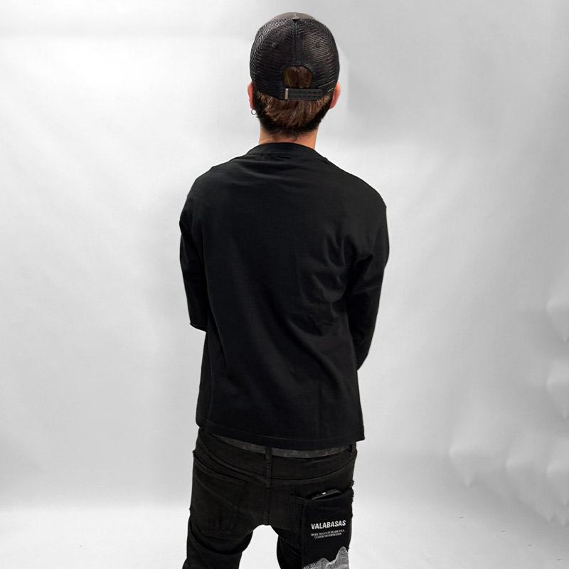 (P)OG L/S T-SHIRT -BLACK×WHITE -