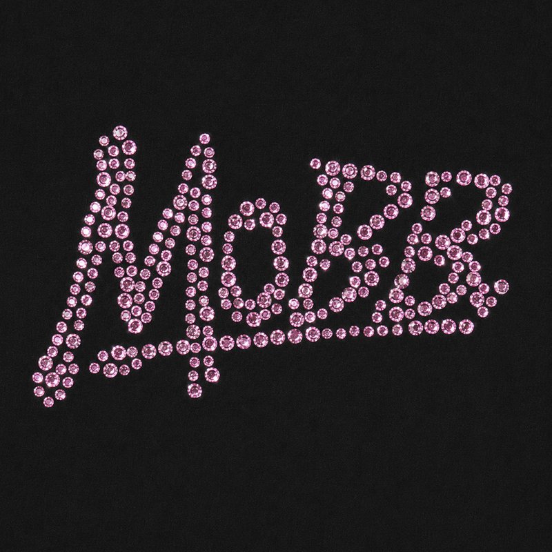 OG RHINESTONE L/S T-SHIRT -BLACK×PINK-