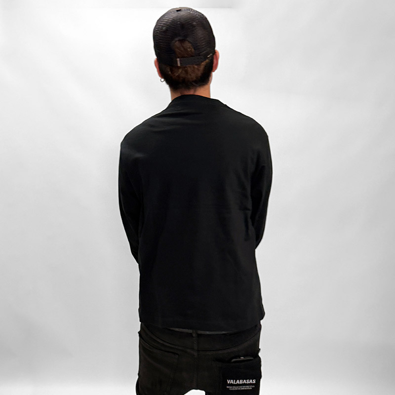 OG RHINESTONE L/S T-SHIRT -BLACK×WHITE-