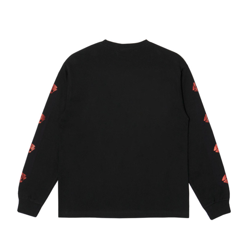 GLITTER KISS SLEEVE L/S T-SHIRT -BLACK-
