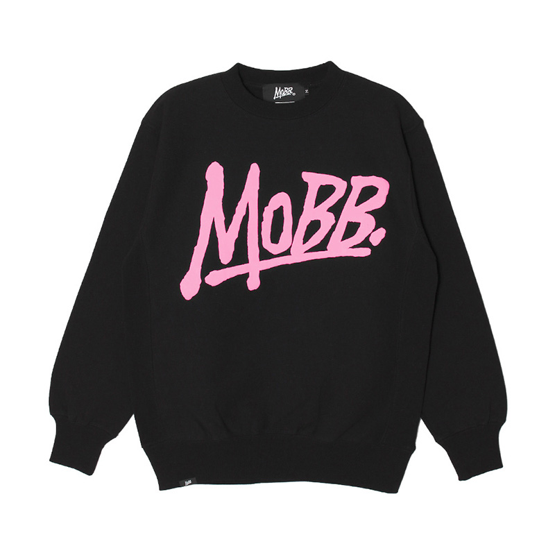 (P)OG CREW SWEAT -BLACK/PINK-