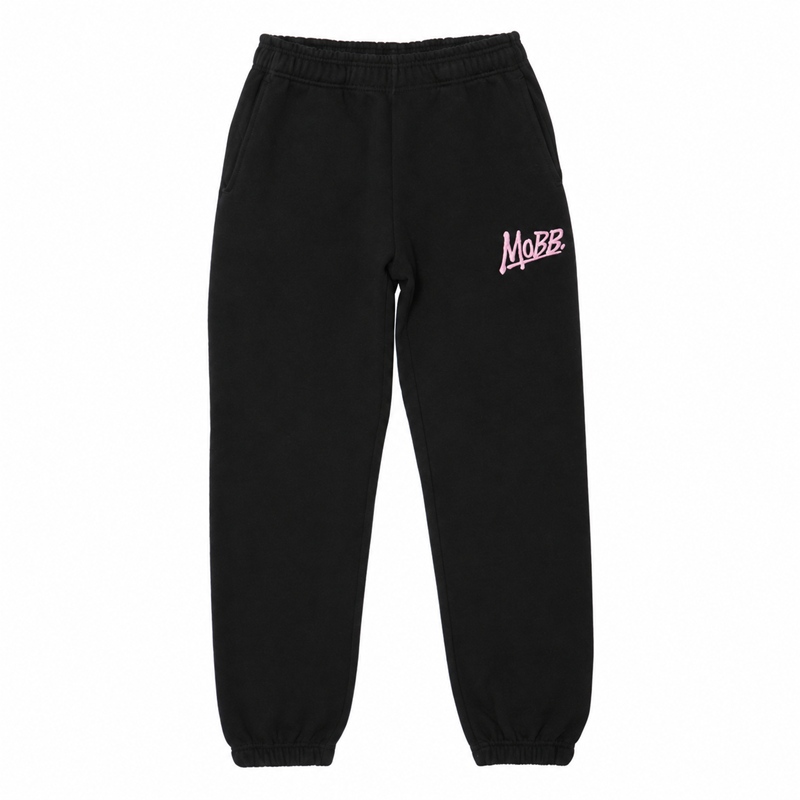 (P)OG SWEAT PANTS -BLACK/PINK-