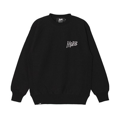 OG RHINESTONE CREW SWEAT -BLACK×WHITE-