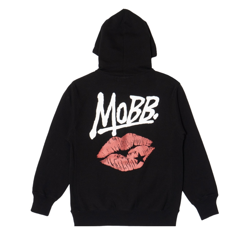GLITTER KISS HOODIE -BLACK-