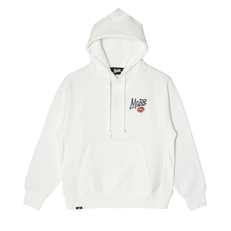 GLITTER KISS HOODIE -WHITE-