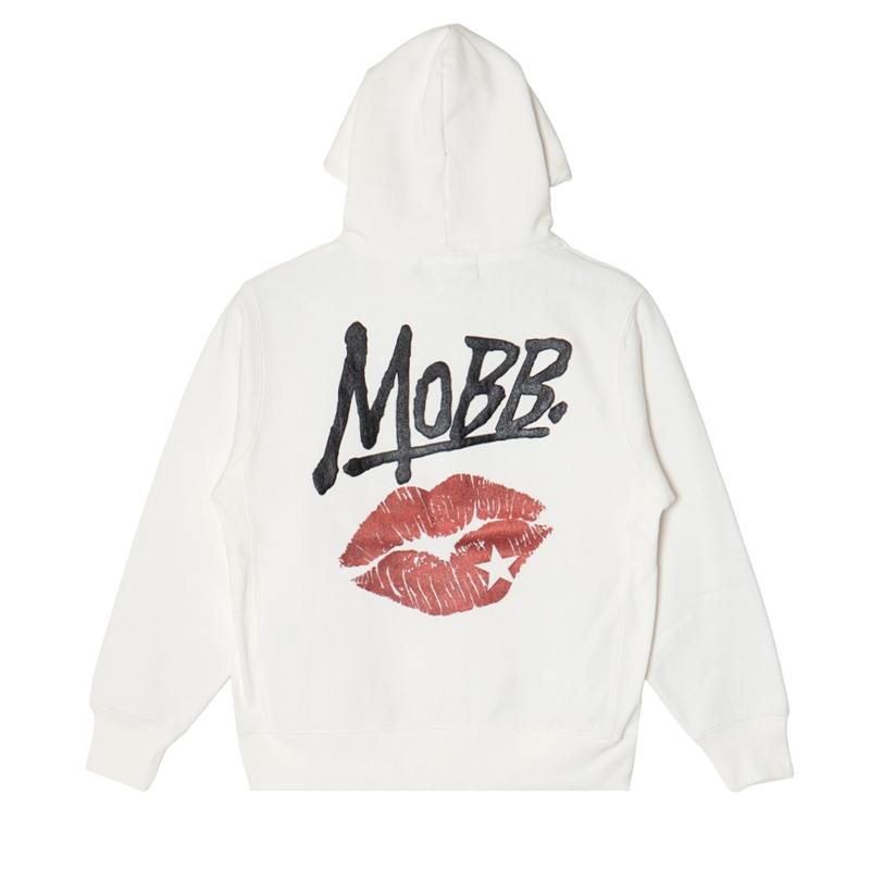 GLITTER KISS HOODIE -WHITE-