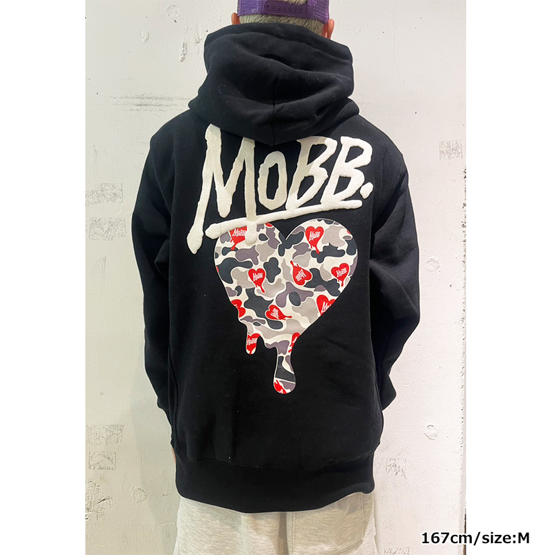 HEART DRIP CAMO HOODIE -WHITE-