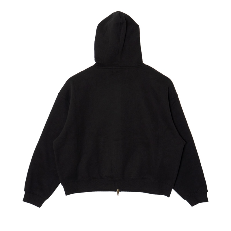 (P)OG BOXY ZIP HOODIE -BLACK/PINK-