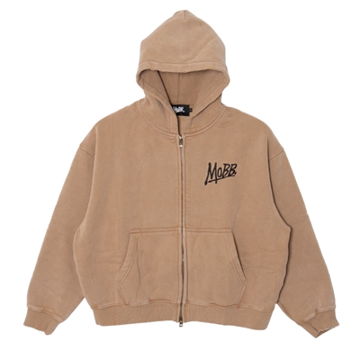 OG BOXY PIGMENT ZIP HOODIE -BEIGE-