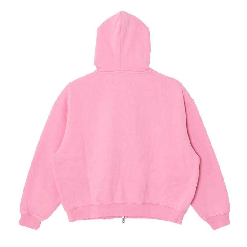 OG BOXY PIGMENT ZIP HOODIE -PINK-