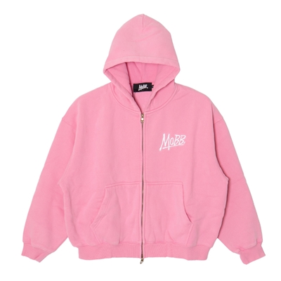 OG BOXY PIGMENT ZIP HOODIE -PINK-