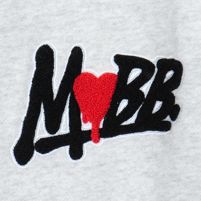 HEART DRIP WAPPEN HOODIE -GREY-