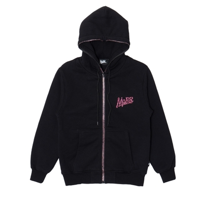 OG STONE ZIP HOODIE -BLACK/PINK-