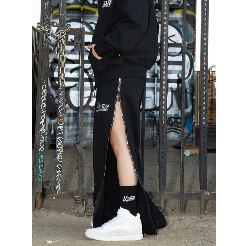 OG STONE ZIP HOODIE -BLACK/WHITE-