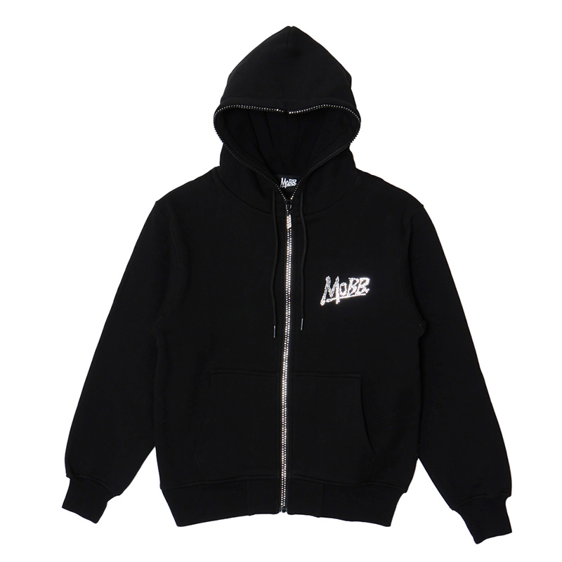 OG STONE ZIP HOODIE -BLACK/WHITE-