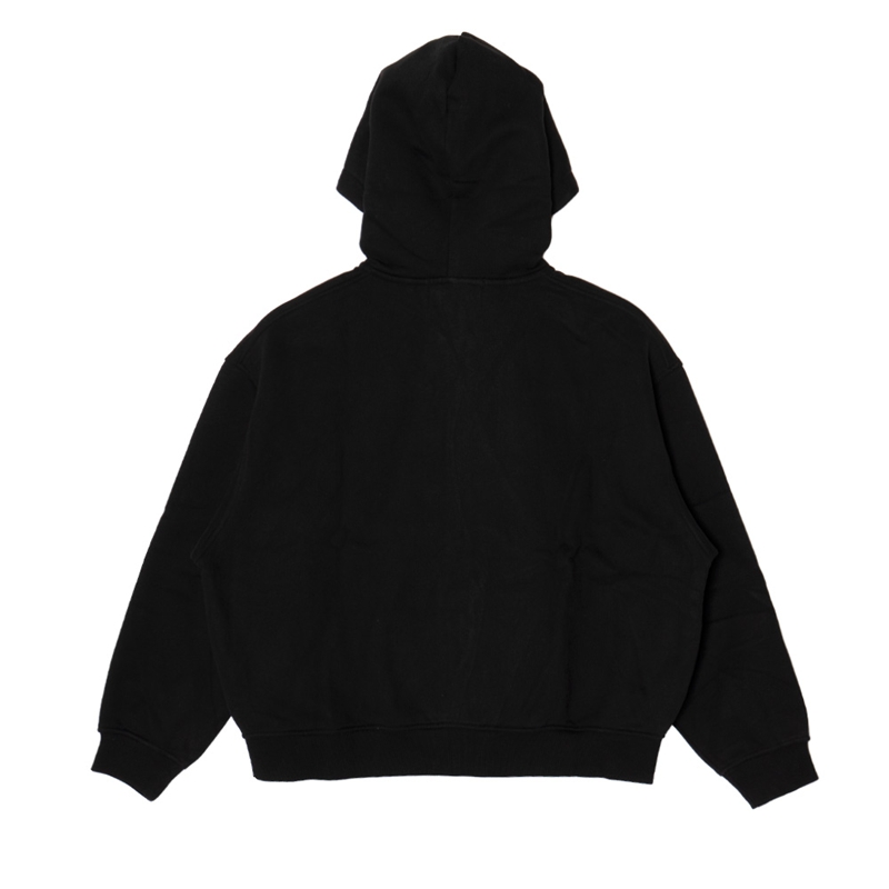 OG BOXY ZIP HOODIE -BLACK-
