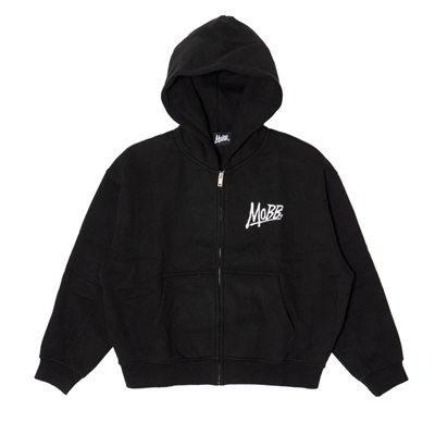 OG BOXY ZIP HOODIE -BLACK-