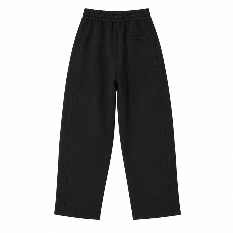 OG CURVED SWEAT PANTS -BLACK-