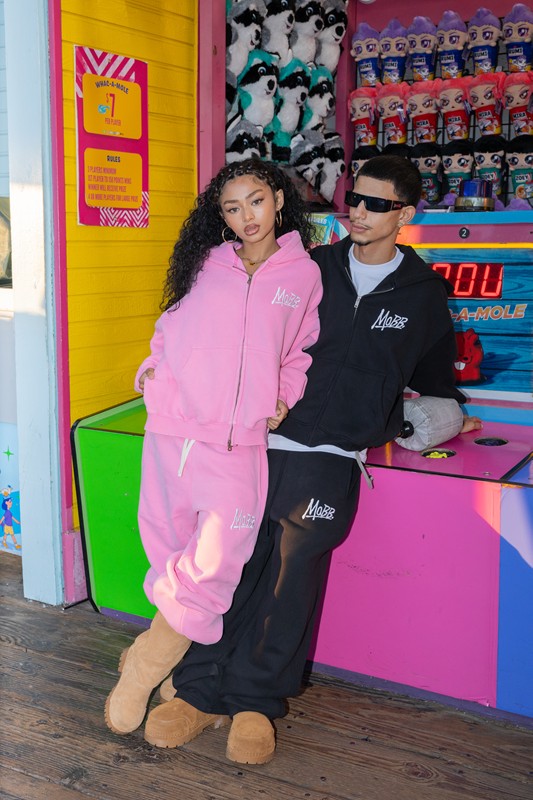 OG CURVED SWEAT PANTS -BLACK-