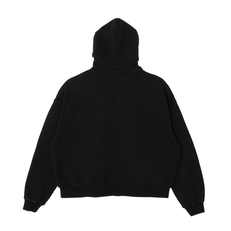 LA WAPPEN ZIP HOODIE -BLACK-
