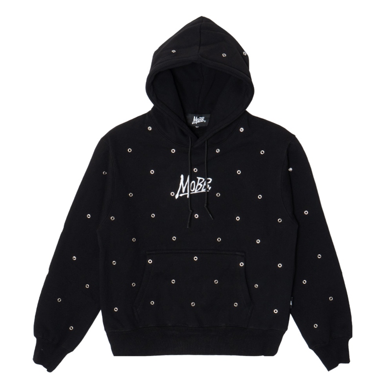 OG EYELET HOODIE -BLACK-