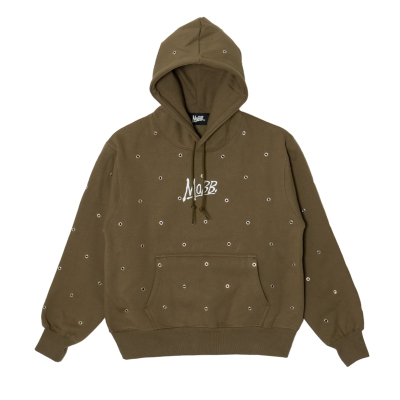 OG EYELET HOODIE -OLIVE-