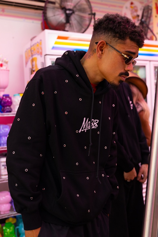OG EYELET HOODIE -OLIVE-