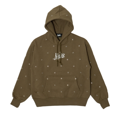 OG EYELET HOODIE -OLIVE-