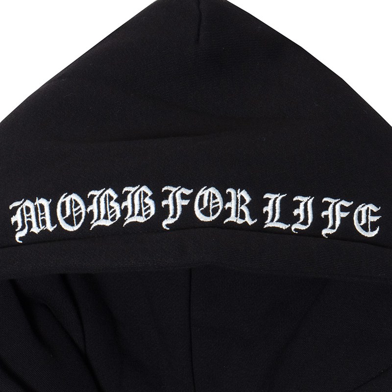 MOBB FOR LIFE WAPPEN ZIP HOODIE -BLACK/BLACK-