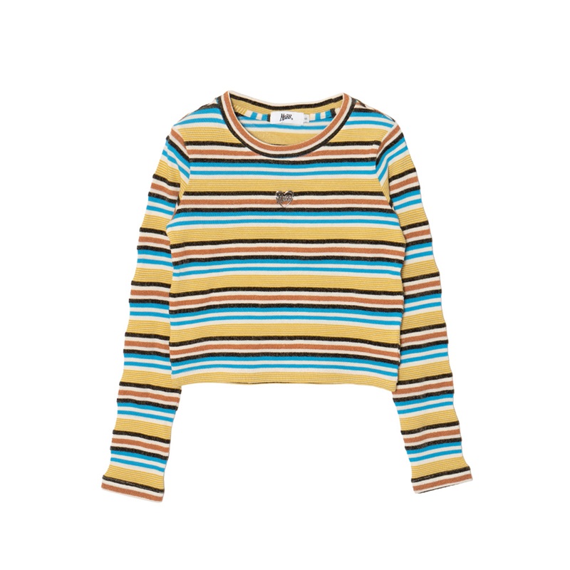 OG METAL BORDER KNIT -BLUE- (LADIES)
