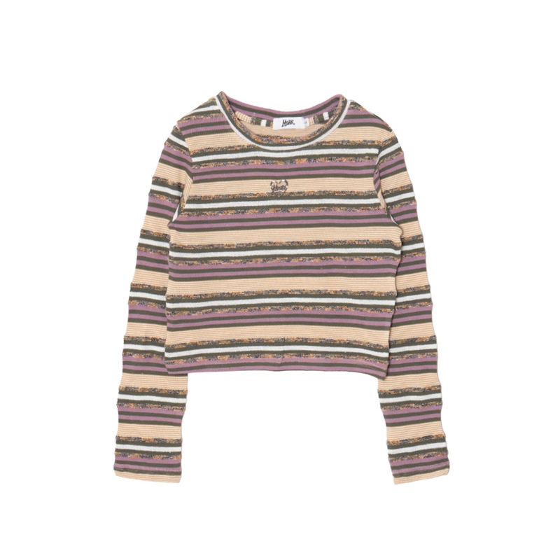OG METAL BORDER KNIT -OLIVE- (LADIES)