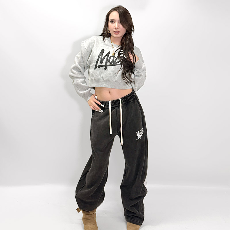 OG CROPPED CREW SWEAT -GREY- (LADIES)