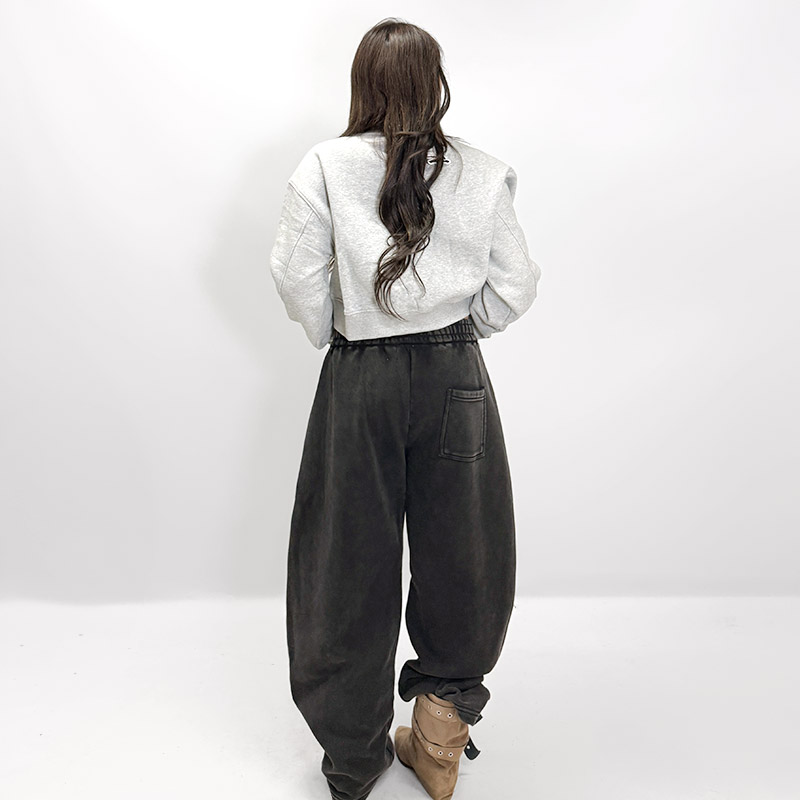 OG CROPPED CREW SWEAT -GREY- (LADIES)
