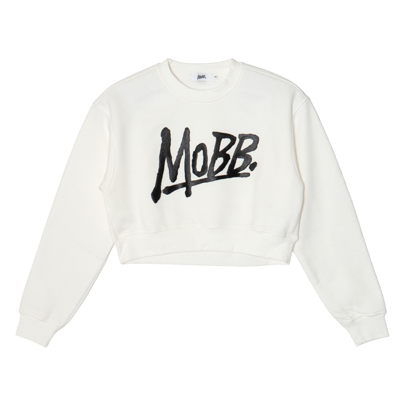 OG CROPPED CREW SWEAT -WHITE- (LADIES)