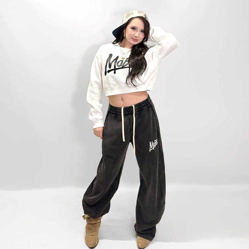 OG CROPPED CREW SWEAT -WHITE- (LADIES)