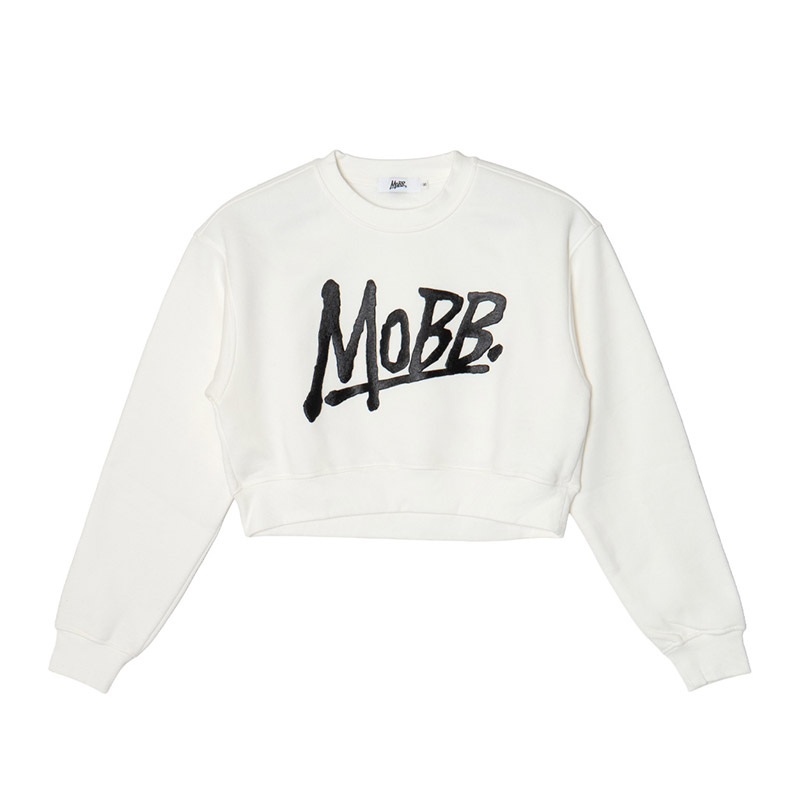 OG CROPPED CREW SWEAT -WHITE- (LADIES)