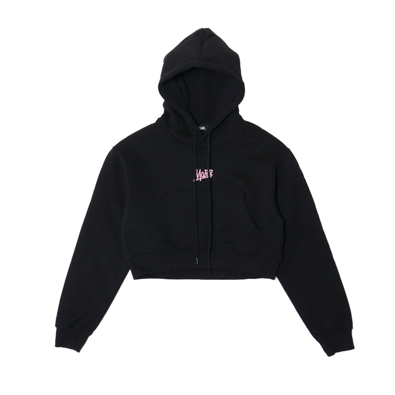 OG CROPPED HOODIE -BLACK/PINK- (LADIES)