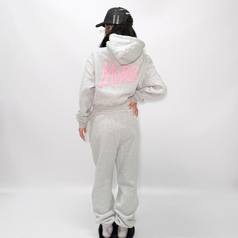 OG CROPPED HOODIE -GREY- (LADIES)