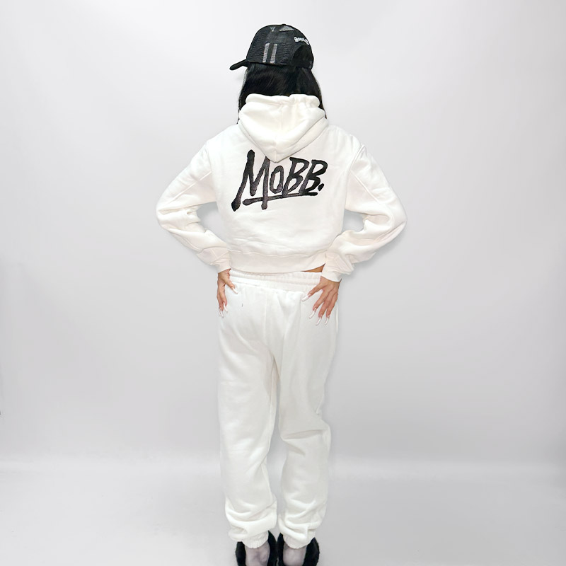 OG CROPPED HOODIE -WHITE- (LADIES)