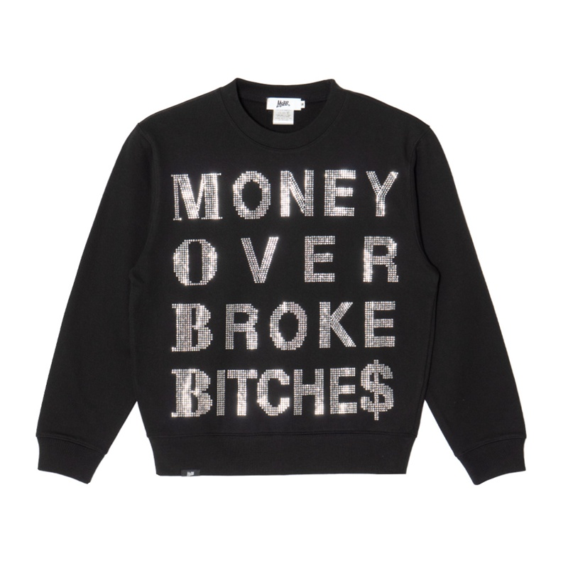 MOBB STONE CREW SWEAT -BLACK- (LADIES)