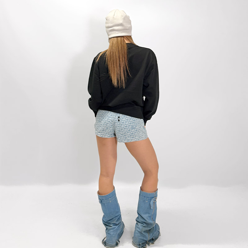 MOBB STONE CREW SWEAT -BLACK- (LADIES)