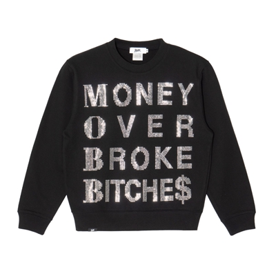 MOBB STONE CREW SWEAT -BLACK- (LADIES)