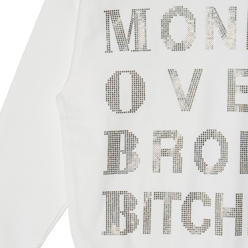 MOBB STONE CREW SWEAT -WHITE- (LADIES)