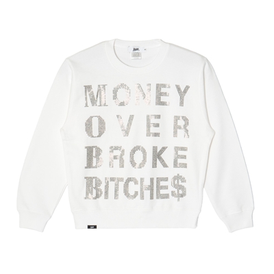 MOBB STONE CREW SWEAT -WHITE- (LADIES)